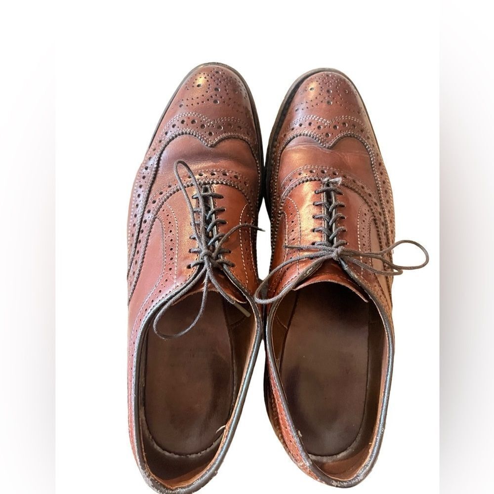 Allen Edmonds Mens Brown McAlister Wingtip Oxford Shoes Size 8 D